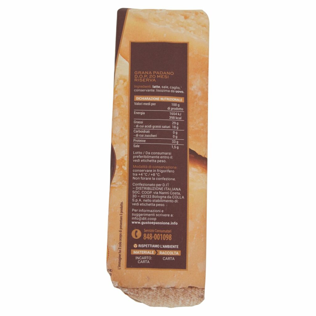 Gusto & Passione Grana Padano D.O.P. 20 Mesi