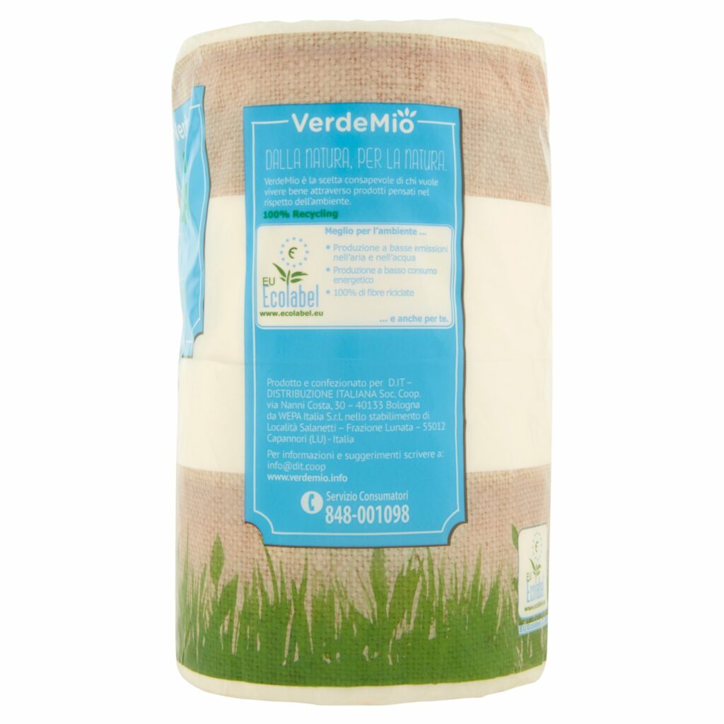 VerdeMio Carta igienica ecologico 4 Rotoli