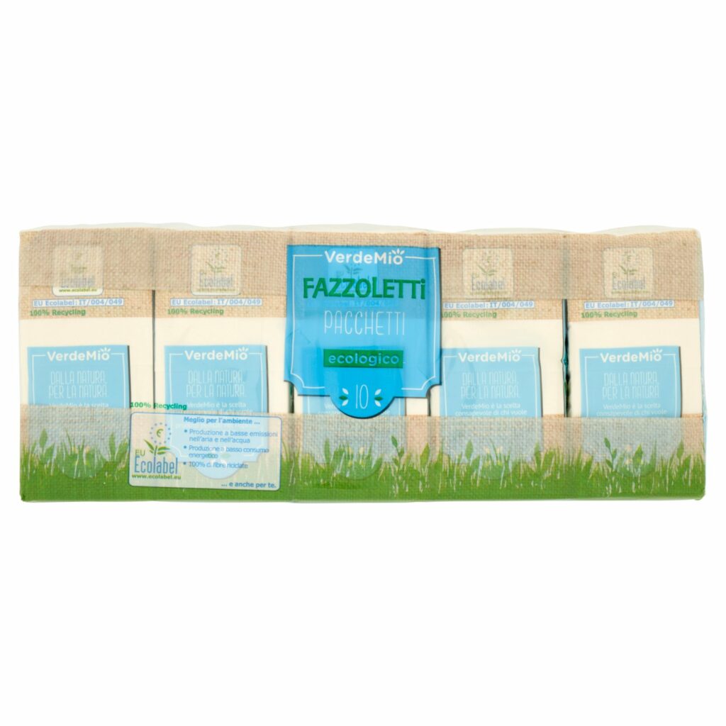 VerdeMio Fazzoletti  Pacchetti ecologico 10 pz