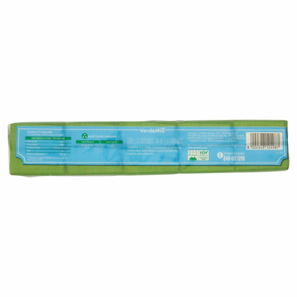 VerdeMio Fazzoletti  Pacchetti ecologico 10 pz