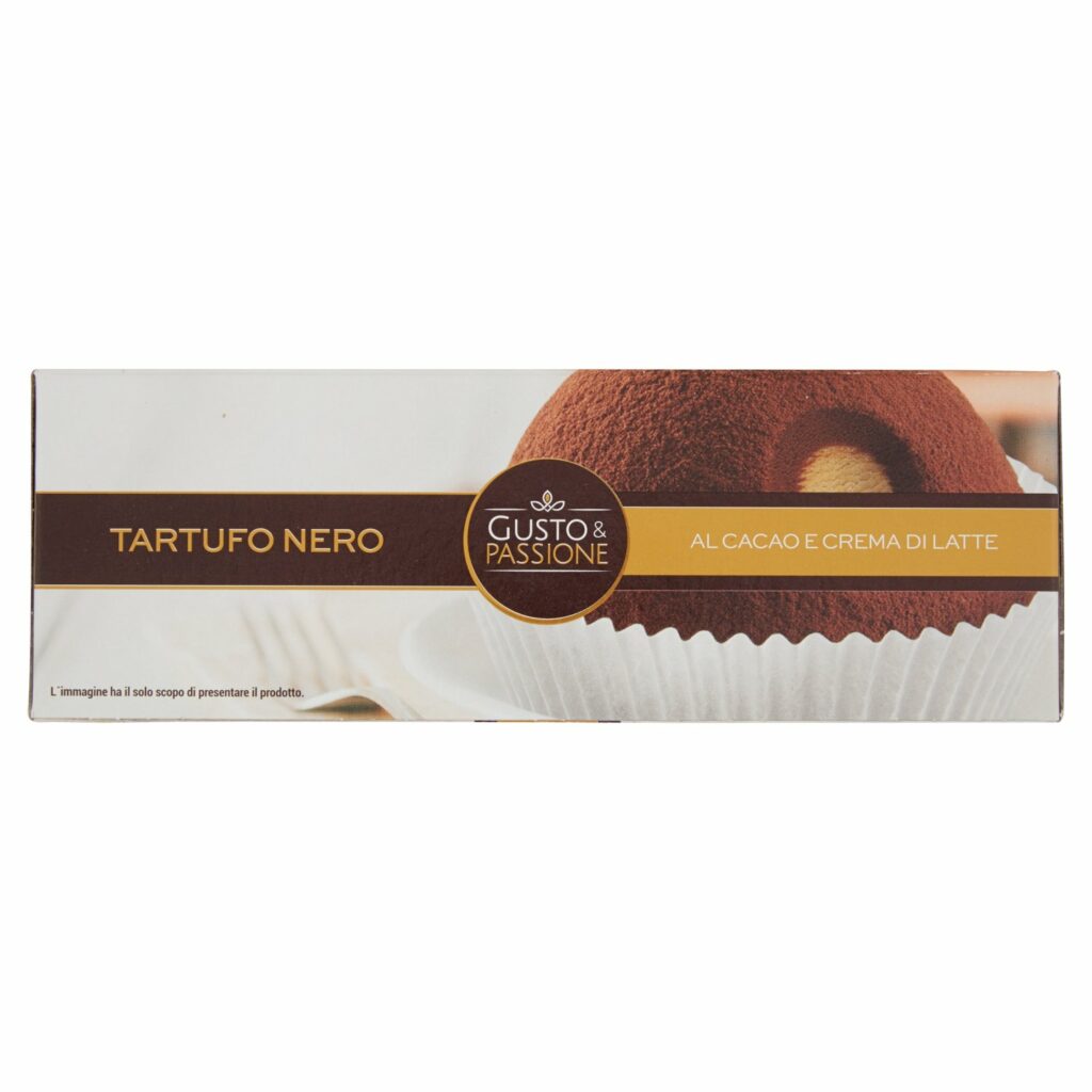 Gusto & Passione Tartufo Nero al Cacao e Crema di Latte 2 x 80 g