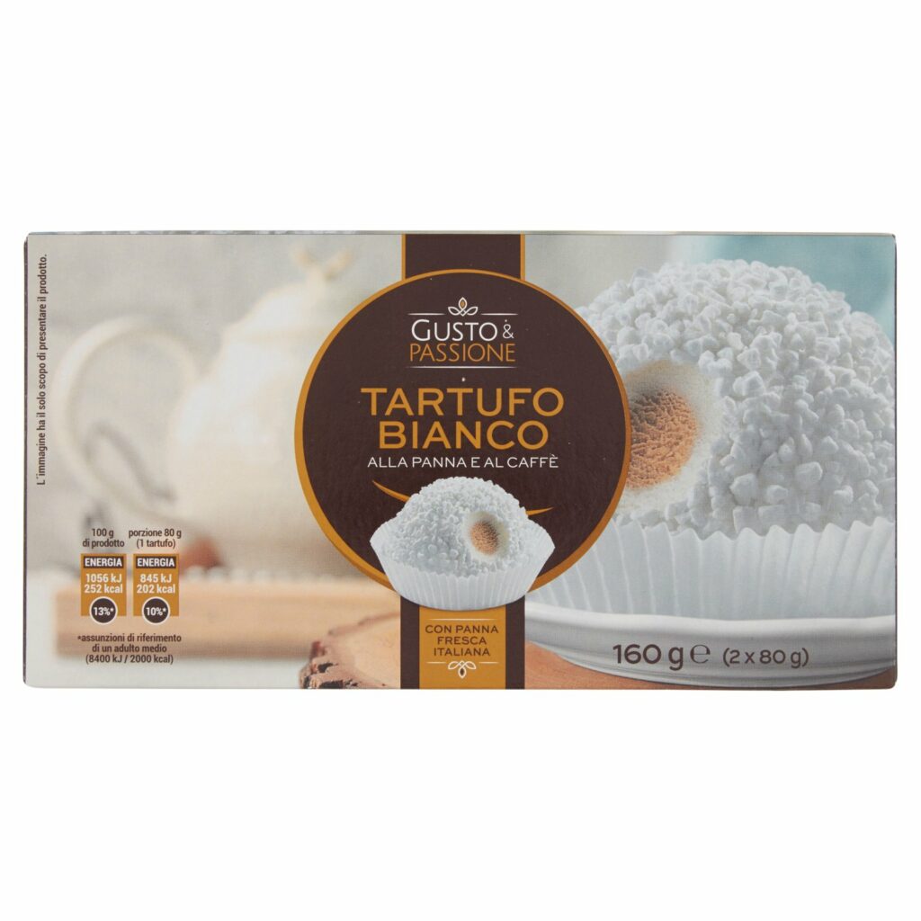 Gusto & Passione Tartufo Bianco alla Panna e al Caffè 2 x 80 g