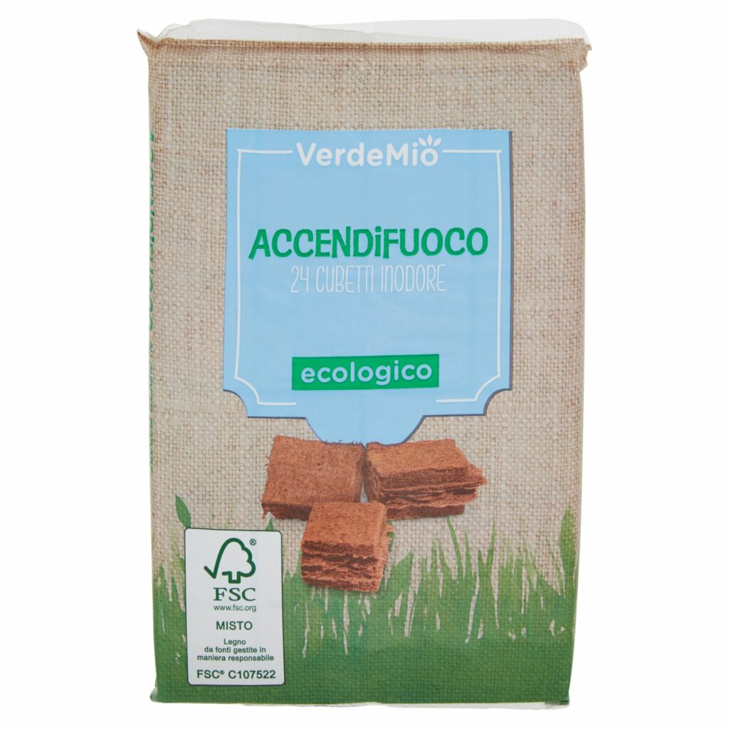 VerdeMio Accendifuoco Ecologico 24 pz