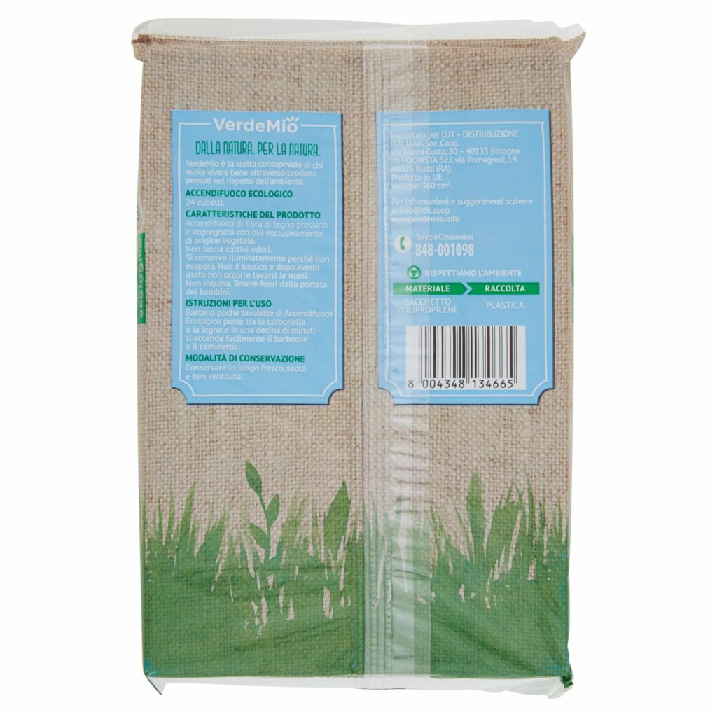 VerdeMio Accendifuoco Ecologico 24 pz