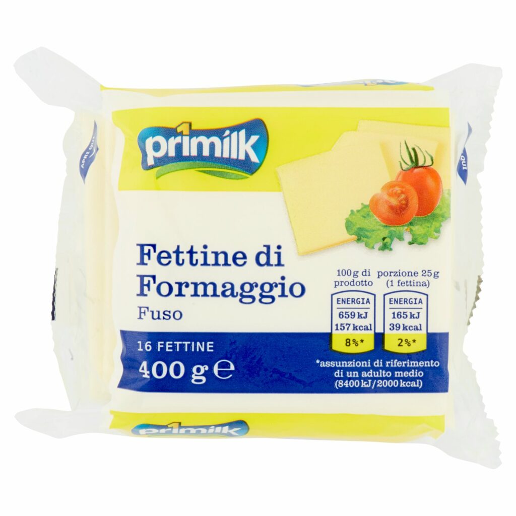 primilk Fettine di Formaggio Fuso 16 x 25 g