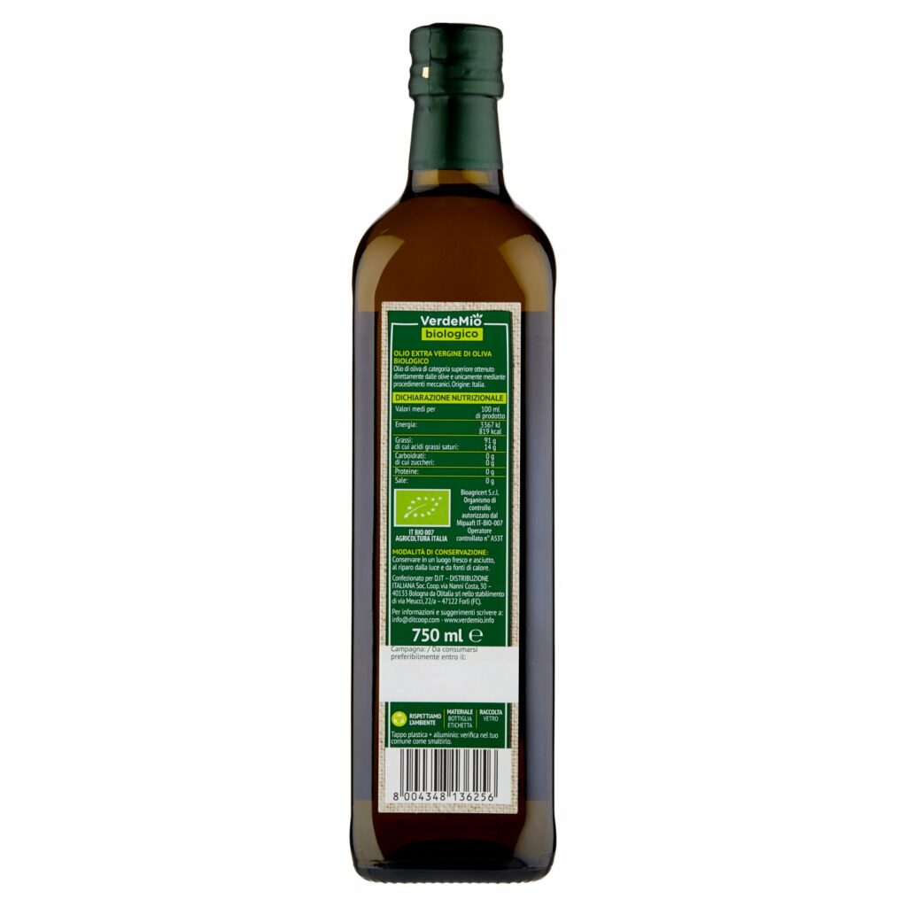 VerdeMio Olio Extra Vergine di Oliva biologico 750 ml