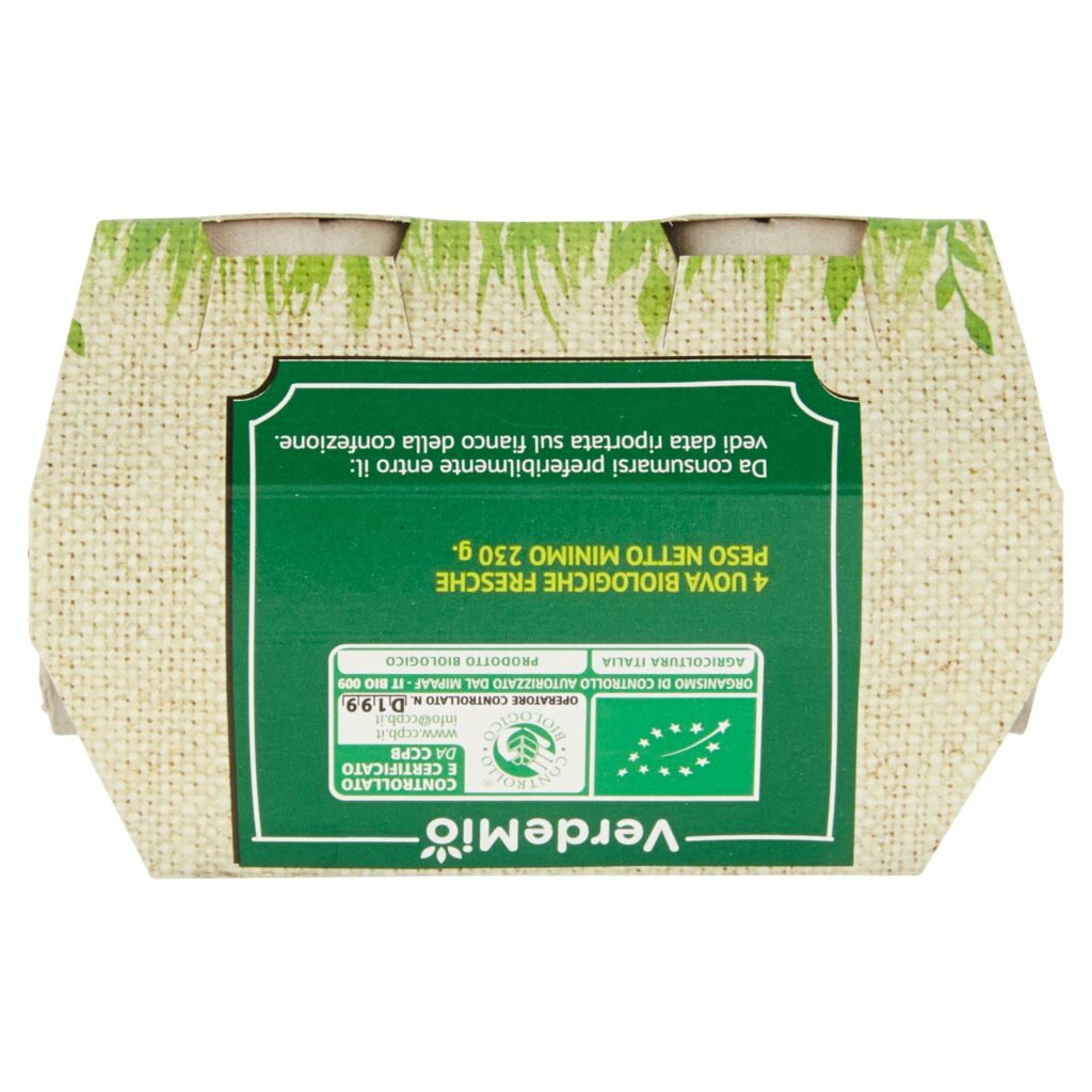 VerdeMio 4 Uova Fresche biologico 230 g