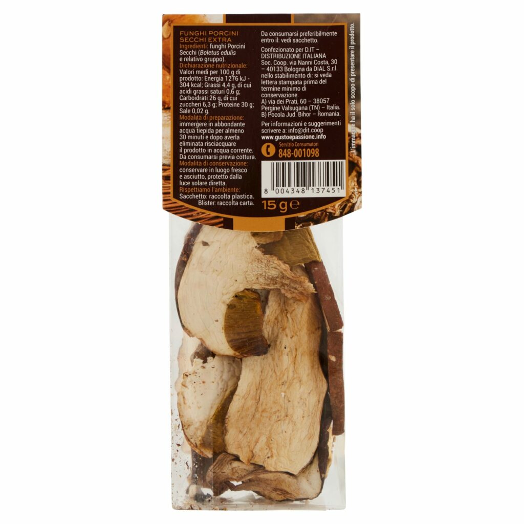Gusto & Passione Funghi Porcini Secchi 15 g