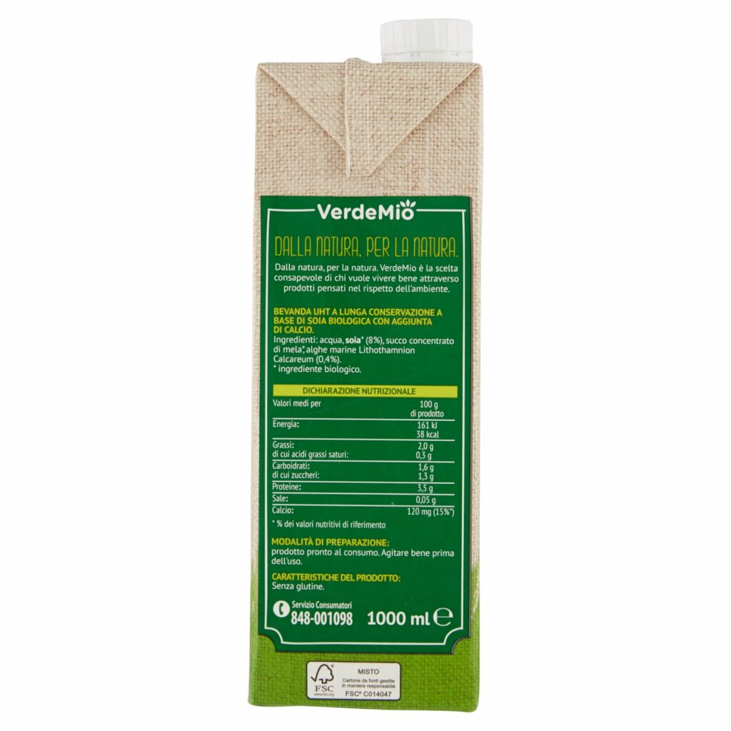 VerdeMio Bevanda di Soia biologico 1000 ml