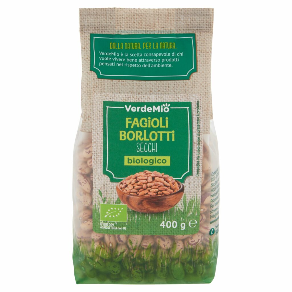 VerdeMio Fagioli Borlotti Secchi biologico 400 g