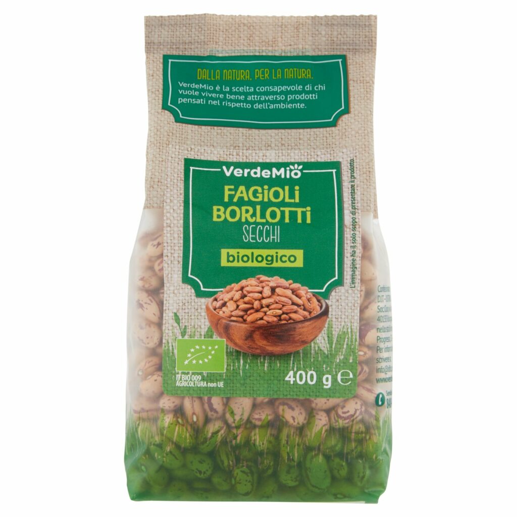 VerdeMio Fagioli Borlotti Secchi biologico 400 g