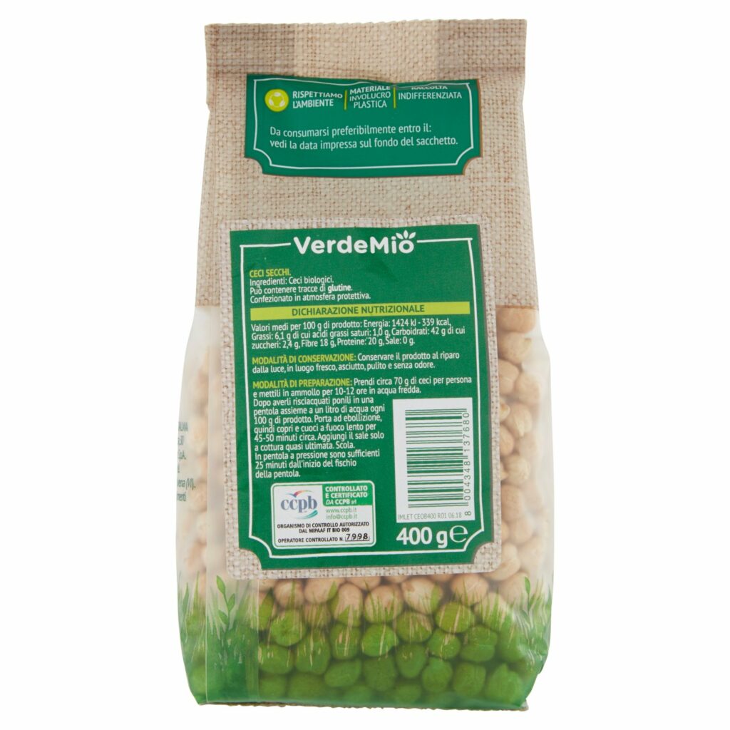 VerdeMio Ceci Secchi biologico 400 g