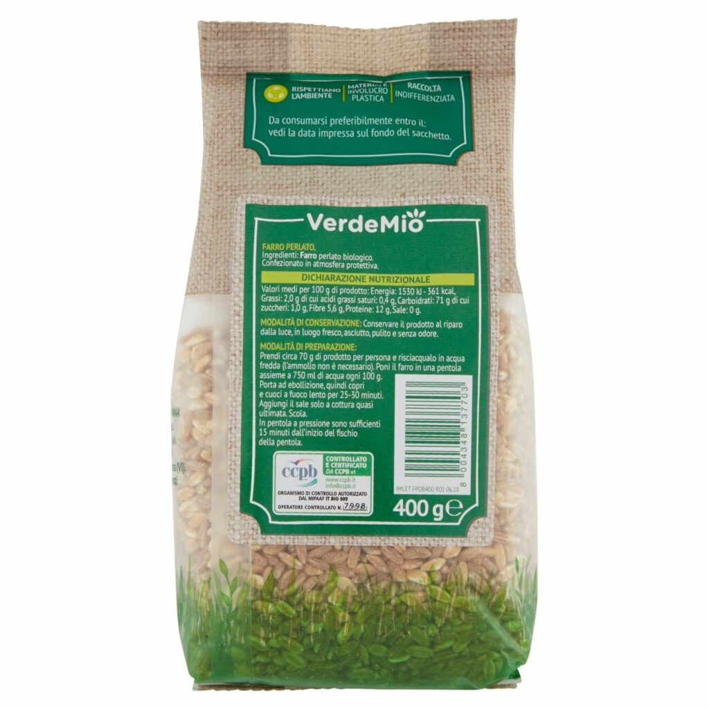 VerdeMio Farro Perlato biologico 400 g
