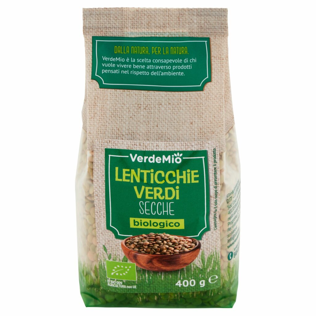 VerdeMio Lenticchie Verdi Secche biologico 400 g