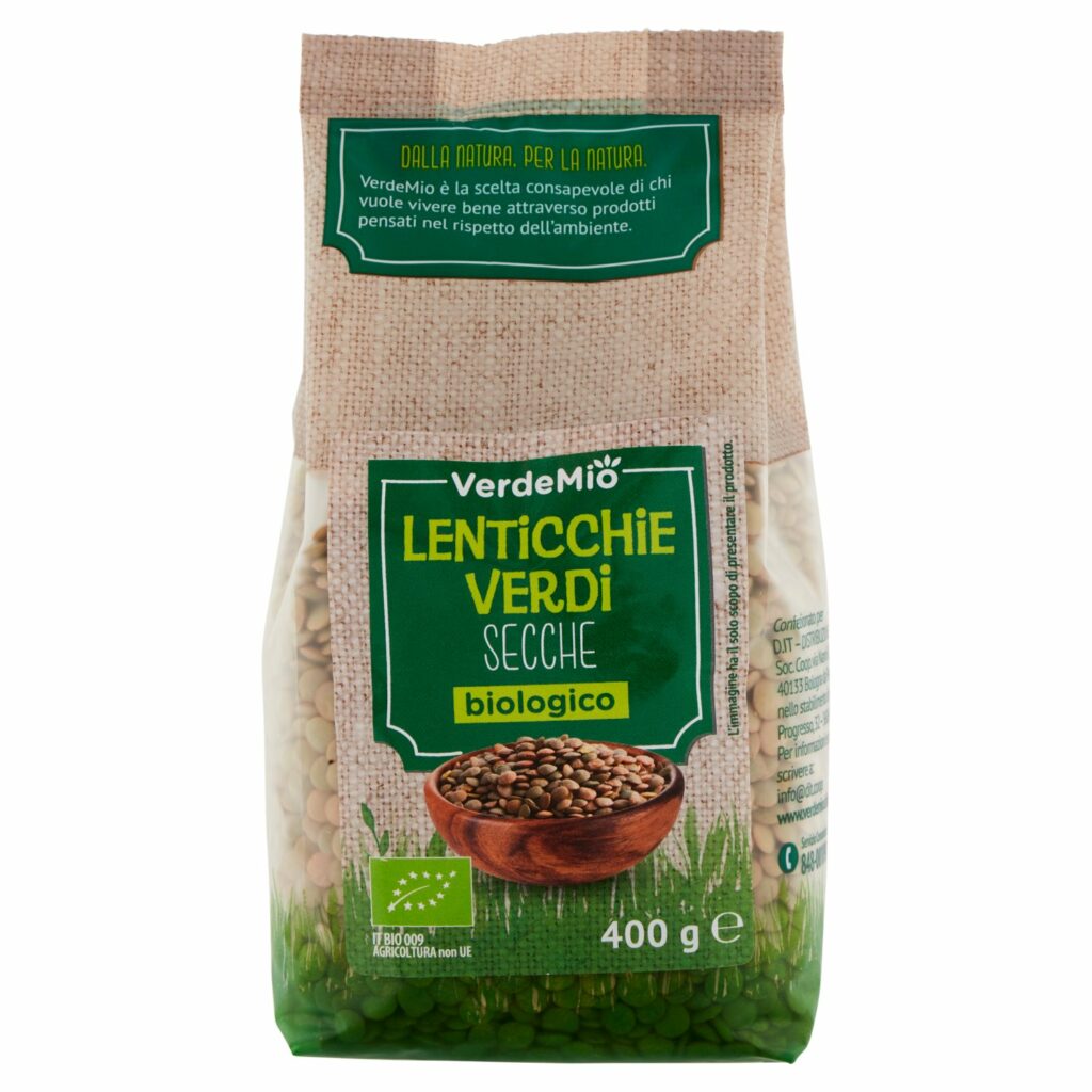 VerdeMio Lenticchie Verdi Secche biologico 400 g