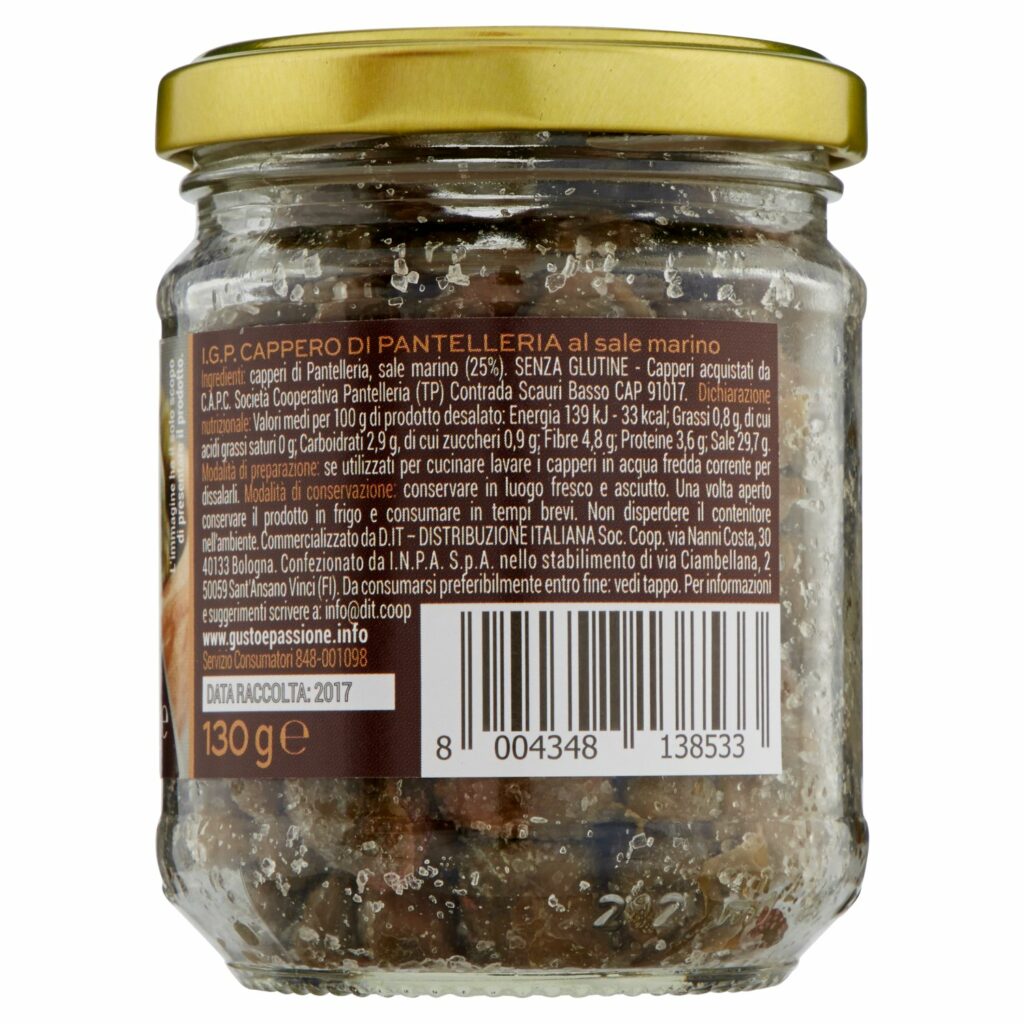 Gusto & Passione I.G.P. Cappero di Pantelleria al Sale Marino 130 g
