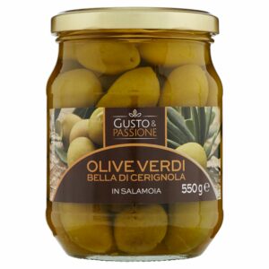 Gusto & Passione Olive Verdi Bella di Cerignola in Salamoia 550 g