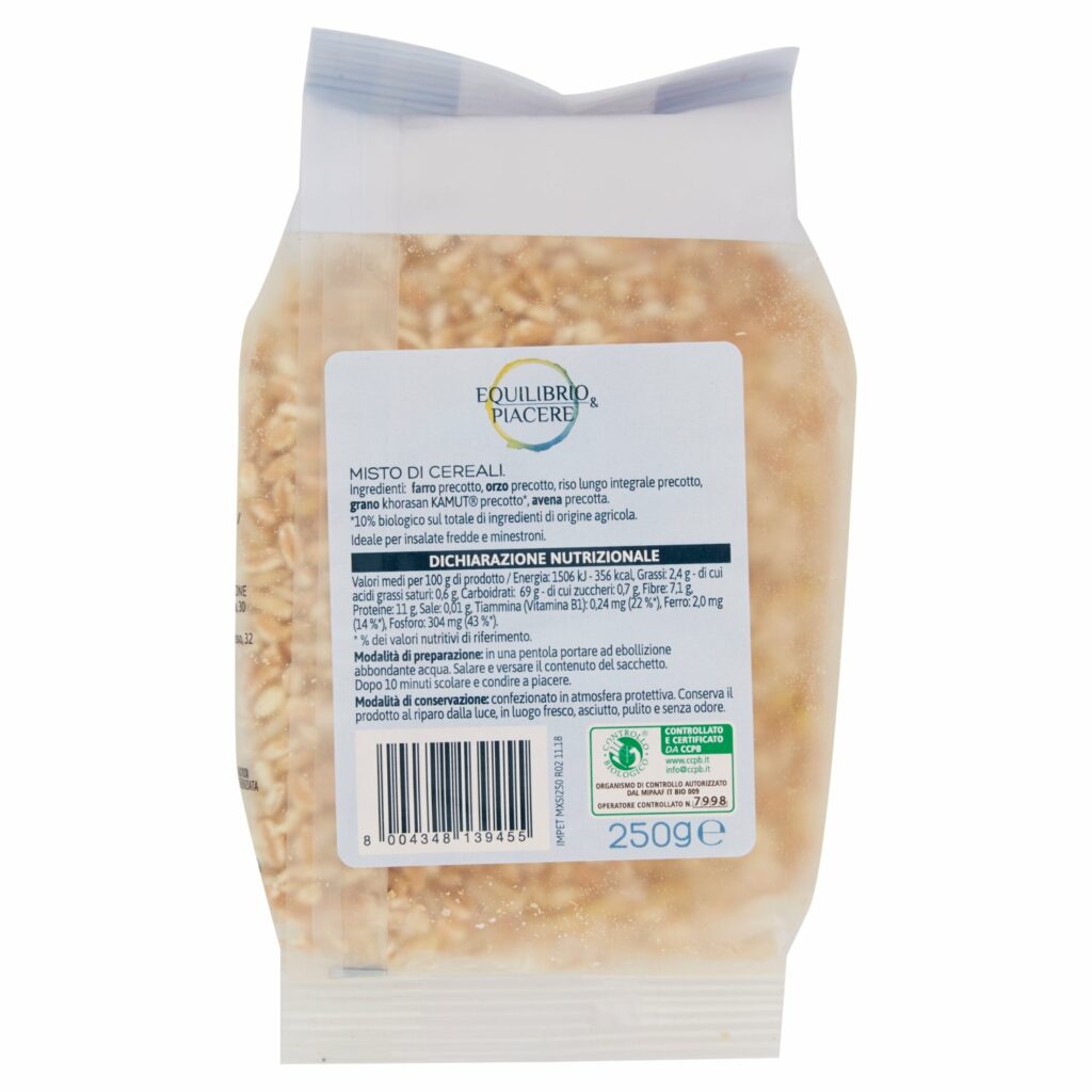 Equilibrio & Piacere Misto 5 Cereali a Cottura Rapida 250 g