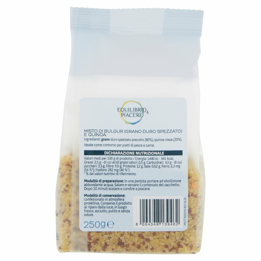 Equilibrio & Piacere Bulgur e Quinoa a Cottura Rapida 250 g
