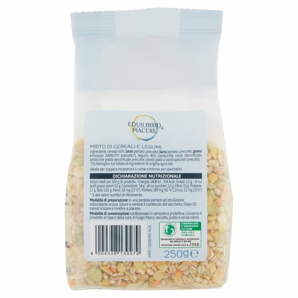 Equilibrio & Piacere Cereali e Legumi a Cottura Rapida 250 g
