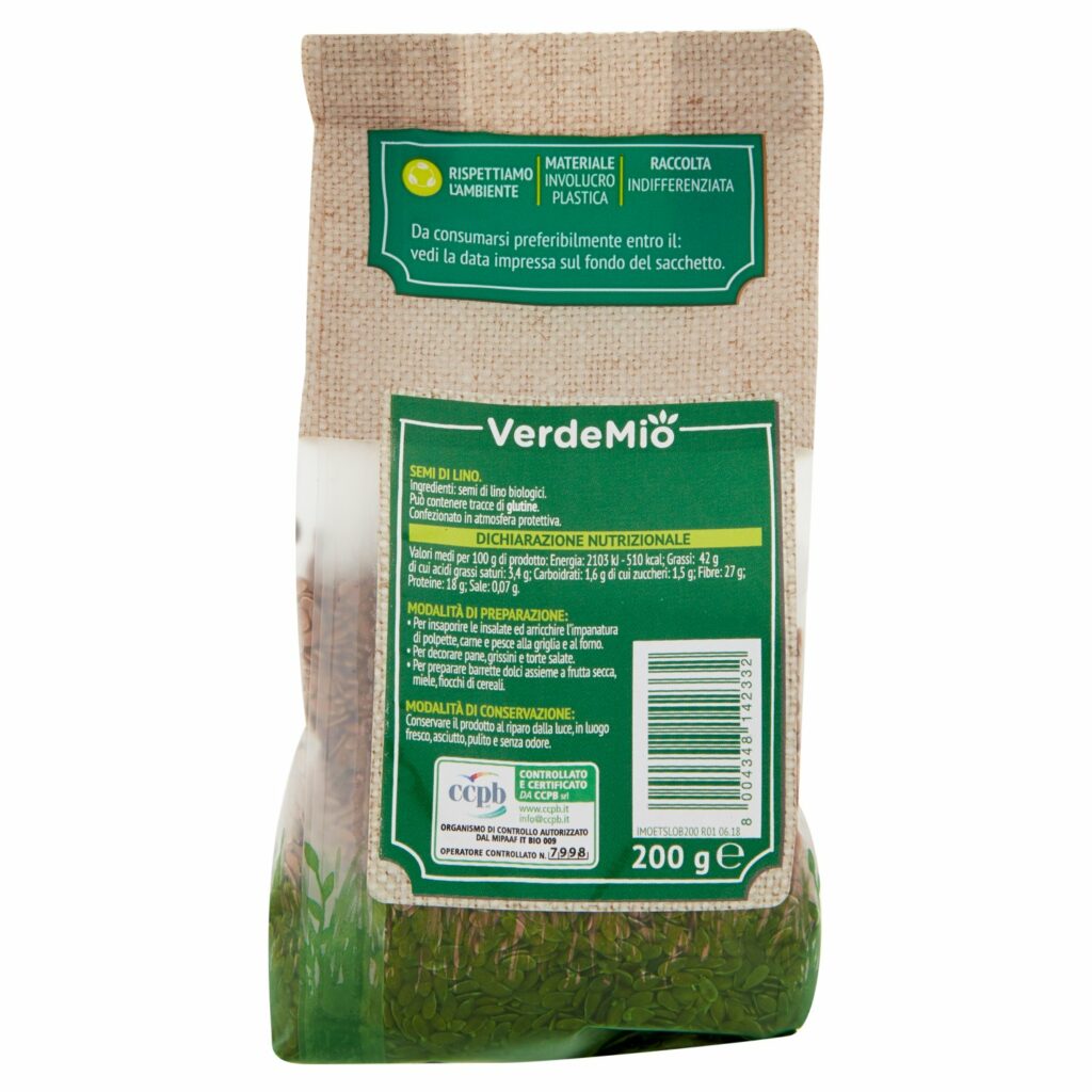 VerdeMio Semi di Lino biologico 200 g
