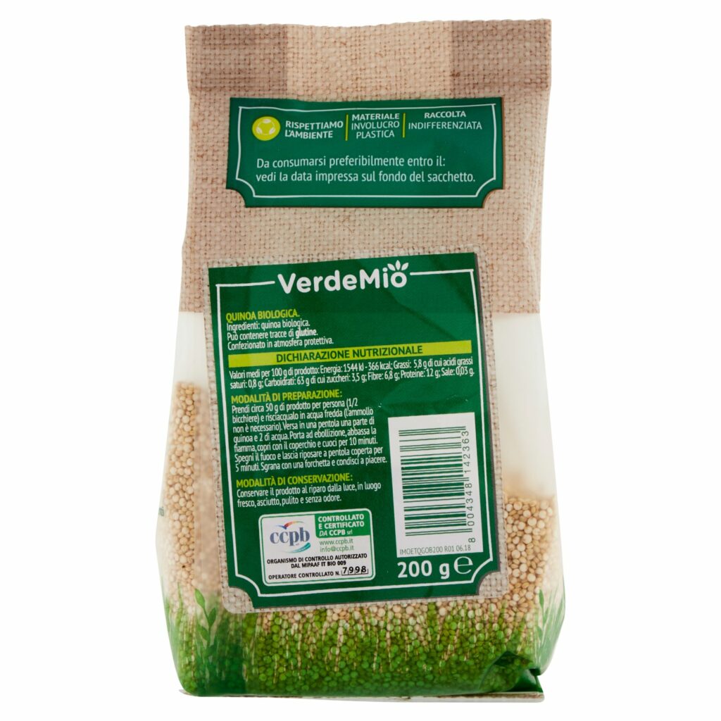 VerdeMio Quinoa Biologica biologico 200 g