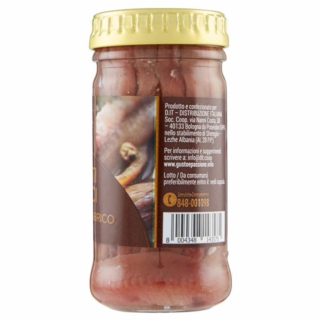 Gusto & Passione Filetti di Alice del Mar Cantabrico Distesi 100 g
