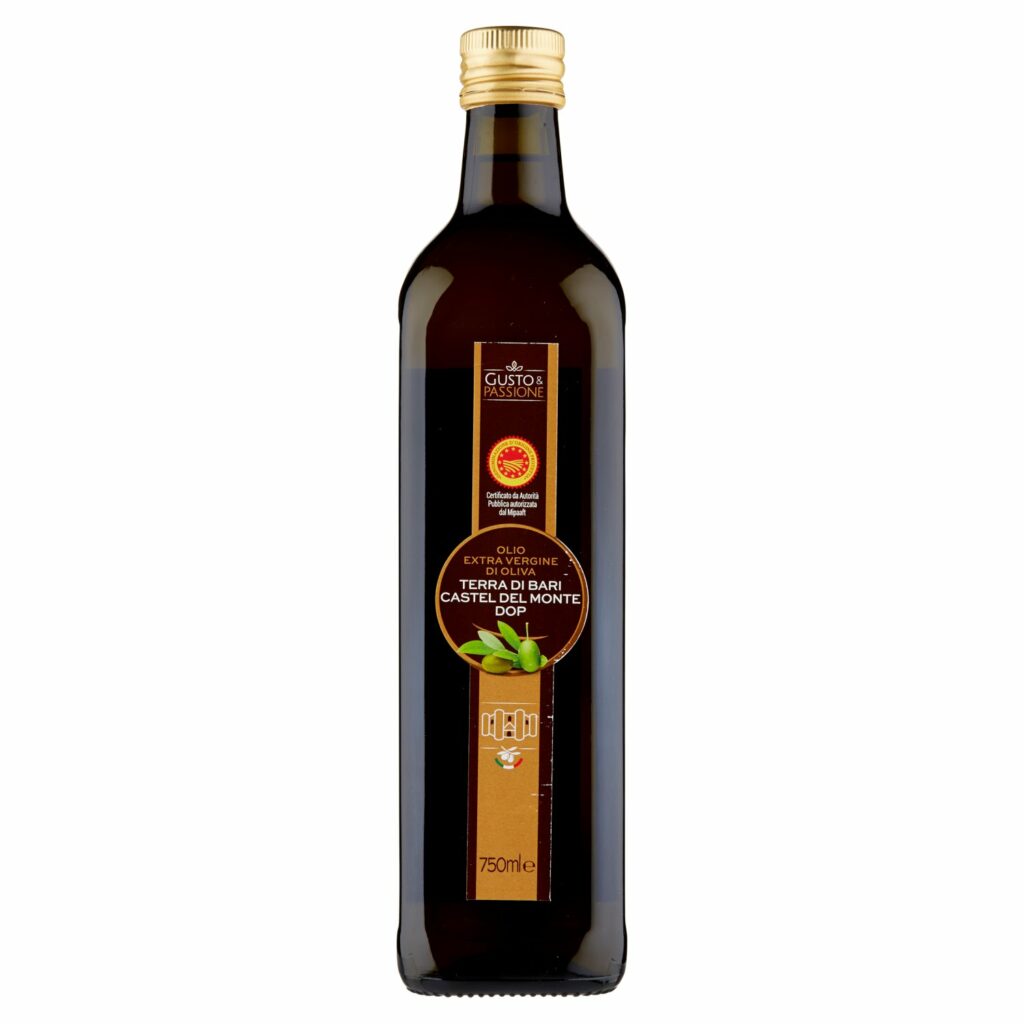 Gusto & Passione Olio Extra Vergine di Oliva Terra di Bari Castel del Monte DOP 750 ml