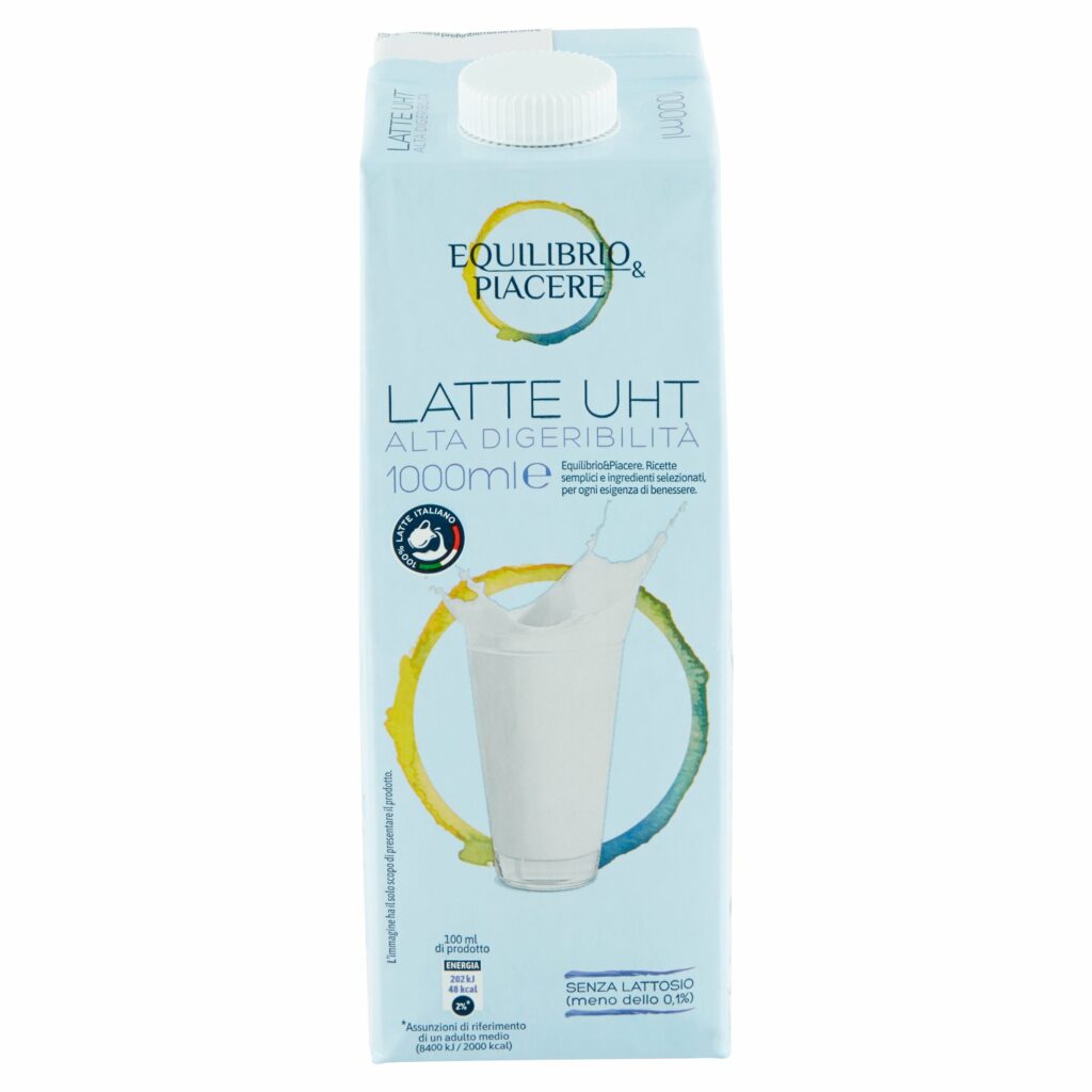 Equilibrio & Piacere Latte UHT Alta Digeribilità Senza Lattosio 1000 ml
