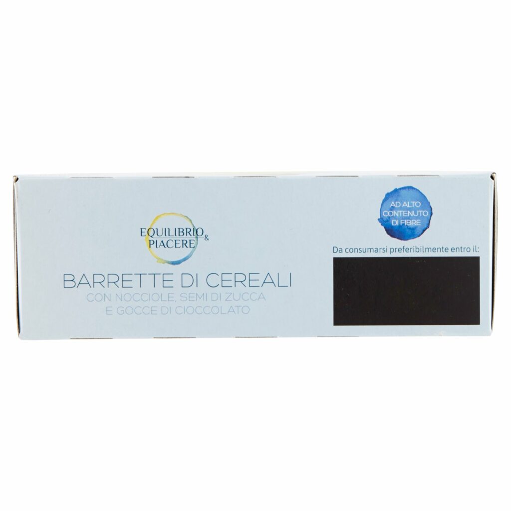 Equilibrio & Piacere Barrette di Cereali con Nocciole Semi di Zucca e Gocce di Cioccolato 6 x 25 g