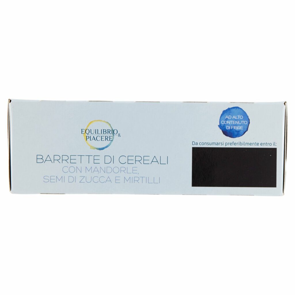 Equilibrio & Piacere Barrette di Cereali con Mandorle, Semi di Zucca e Mirtilli 6 x 20 g