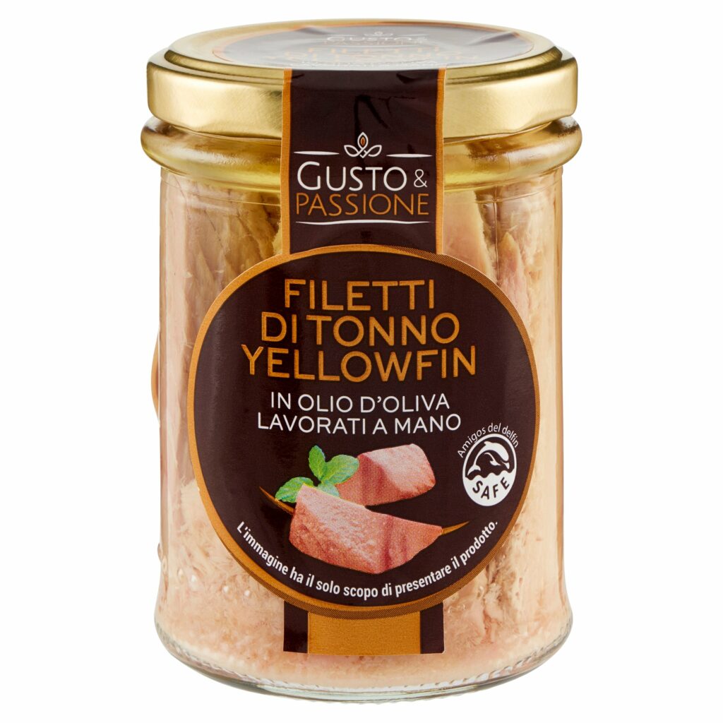 Gusto & Passione Filetti di Tonno Yellowfin in Olio d'Oliva 180 g