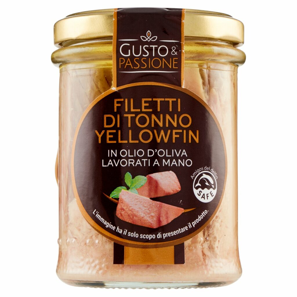 Gusto & Passione Filetti di Tonno Yellowfin in Olio d'Oliva 180 g
