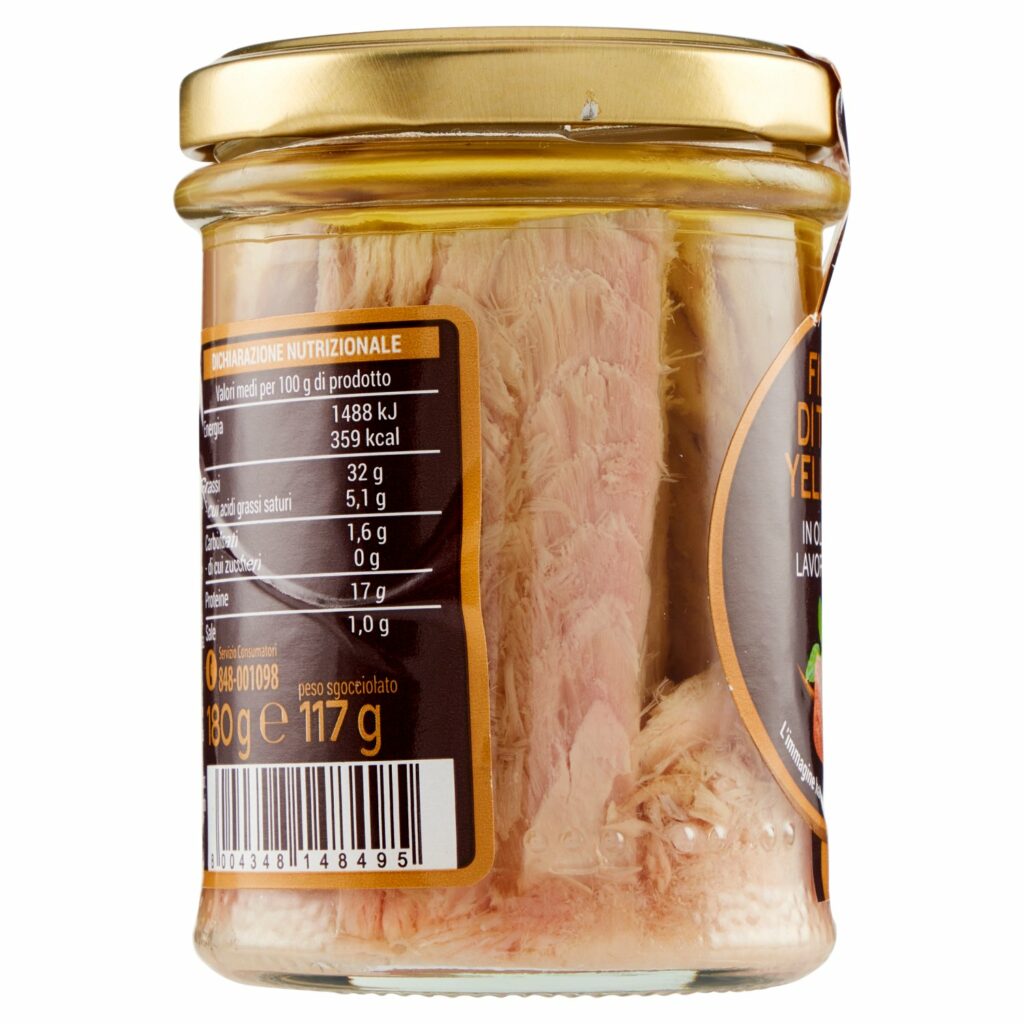 Gusto & Passione Filetti di Tonno Yellowfin in Olio d'Oliva 180 g