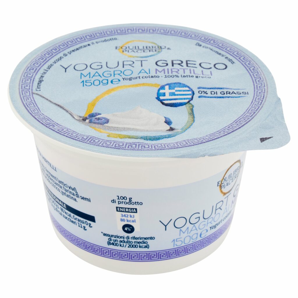Equilibrio & Piacere Yogurt Greco Magro ai Mirtilli 150 g