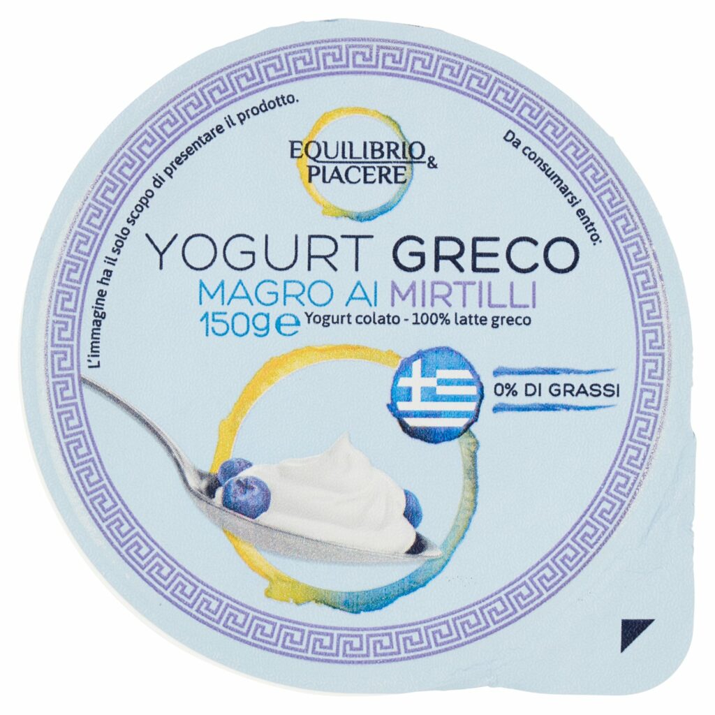 Equilibrio & Piacere Yogurt Greco Magro ai Mirtilli 150 g