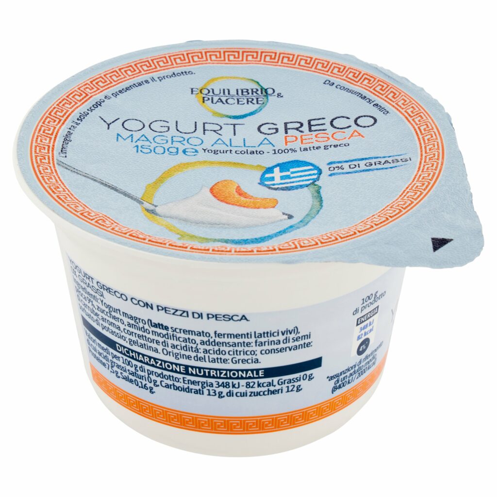 Equilibrio & Piacere Yogurt Greco Magro alla Pesca 150 g