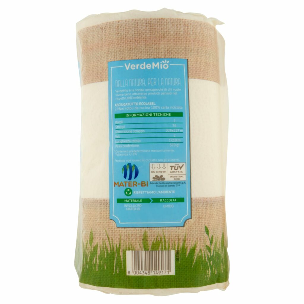 VerdeMio Asciuga Tutto ecologico 2 Rotoli