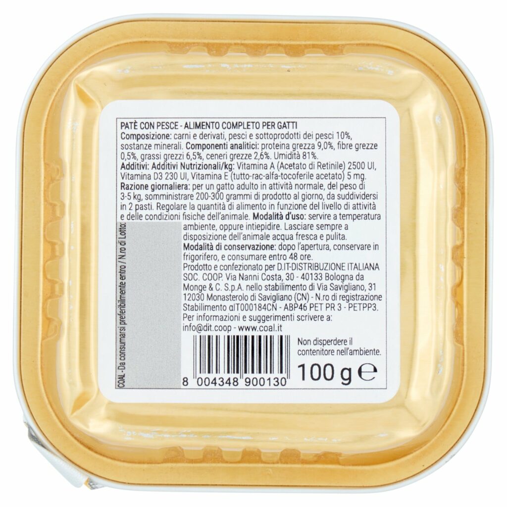 Coal Patè con pesce 100 g