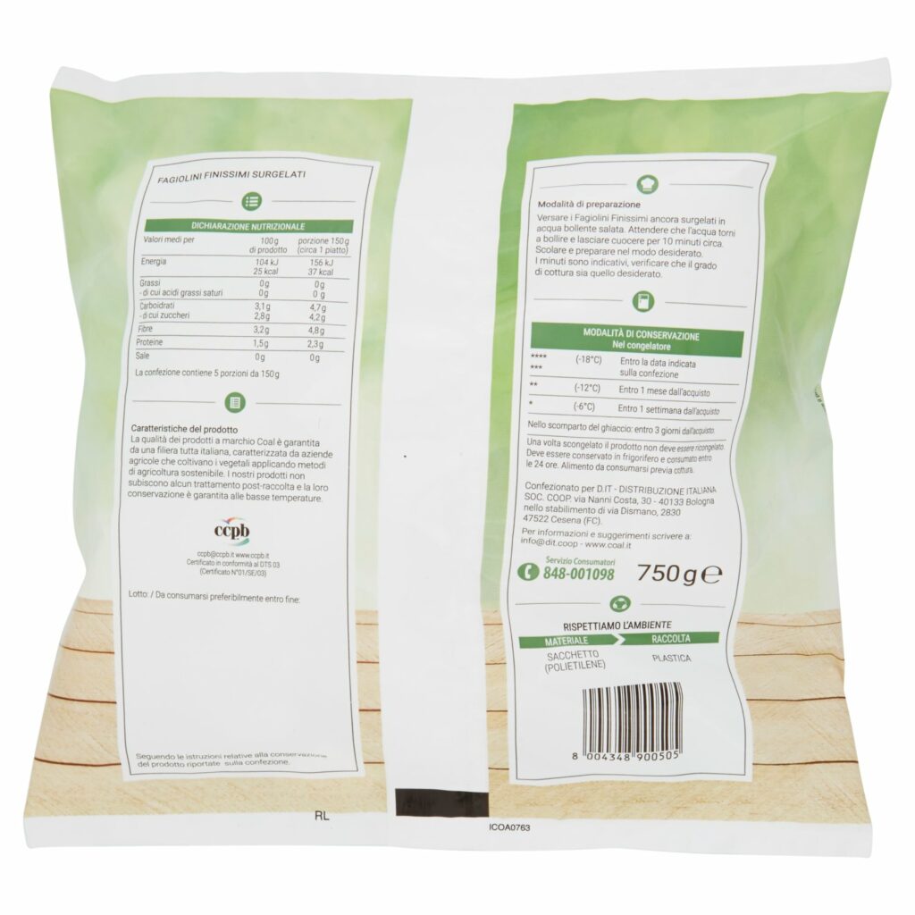 Coal Fagiolini finissimi surgelati 750 g