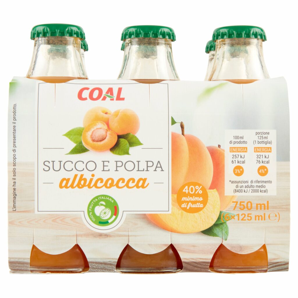 Coal Succo e Polpa albicocca 6 x 125 ml