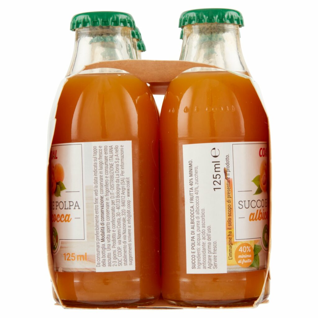 Coal Succo e Polpa albicocca 6 x 125 ml