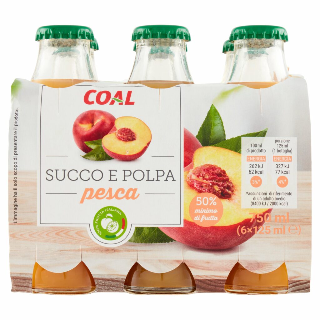 Coal Succo e Polpa pesca 6 x 125 ml