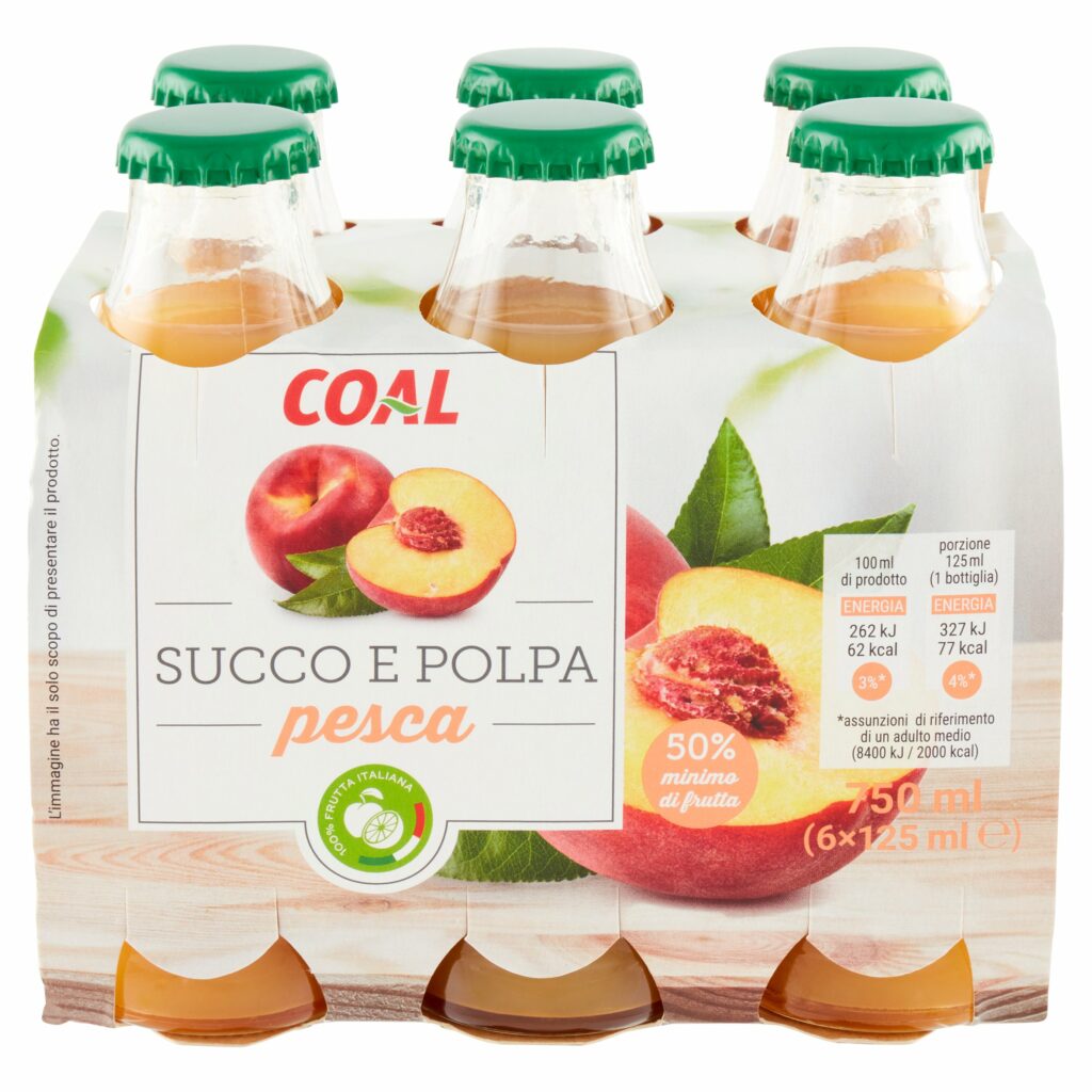 Coal Succo e Polpa pesca 6 x 125 ml