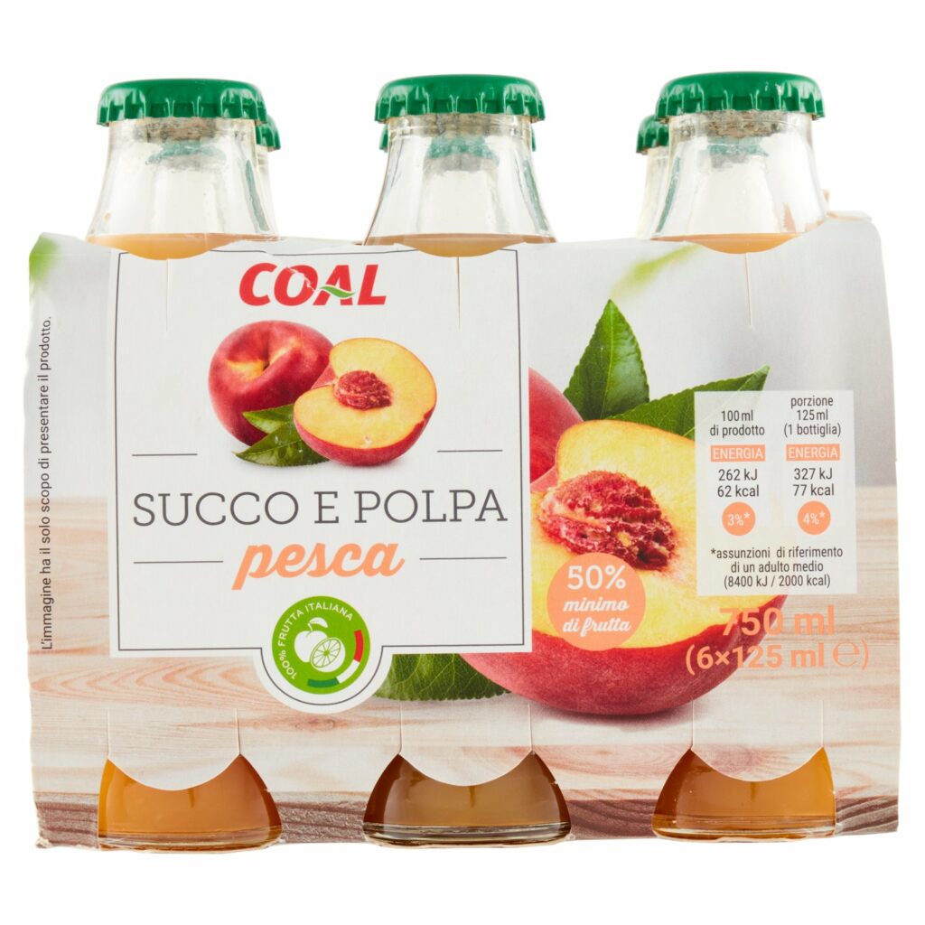 Coal Succo e Polpa pesca 6 x 125 ml