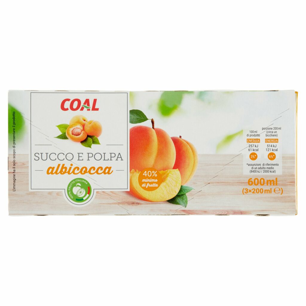 Coal Succo e Polpa albicocca 3 x 200 ml