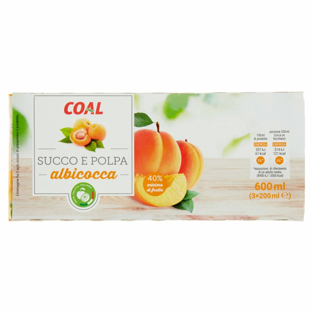 Coal Succo e Polpa albicocca 3 x 200 ml