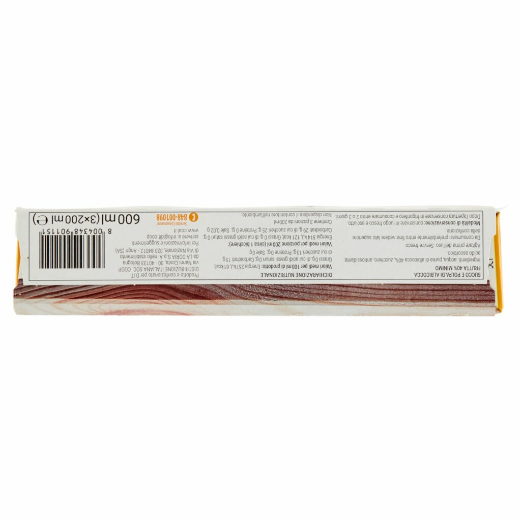 Coal Succo e Polpa albicocca 3 x 200 ml