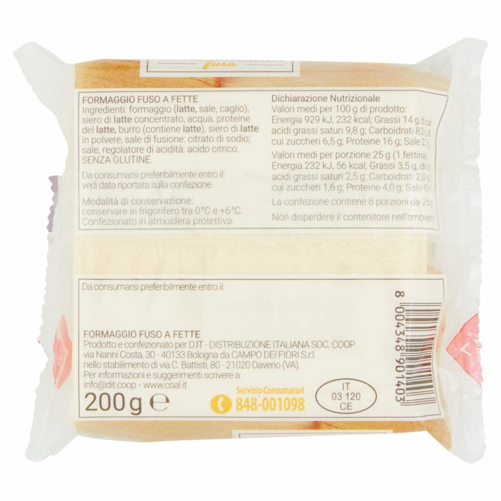 Coal Fettine di Formaggio fuso gusto classico 200 g