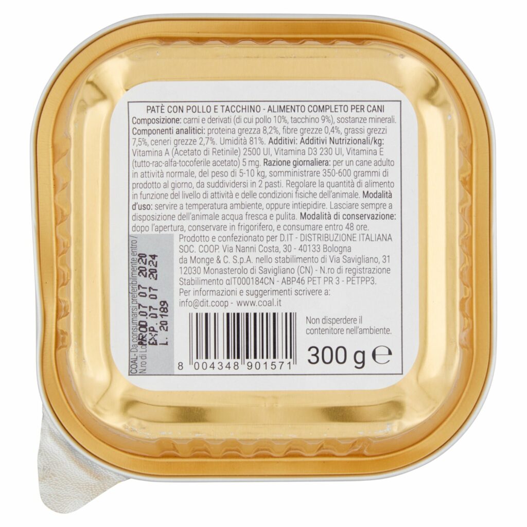 Coal Patè con pollo e tacchino 300 g